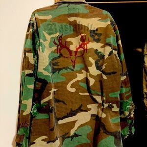 Rastabilly custom camouflage army jacket.